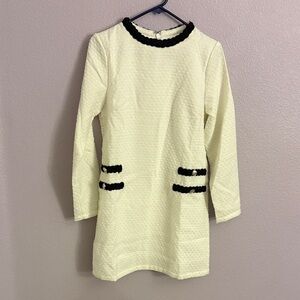 Fate Cream and Black Long Sleeve Dress